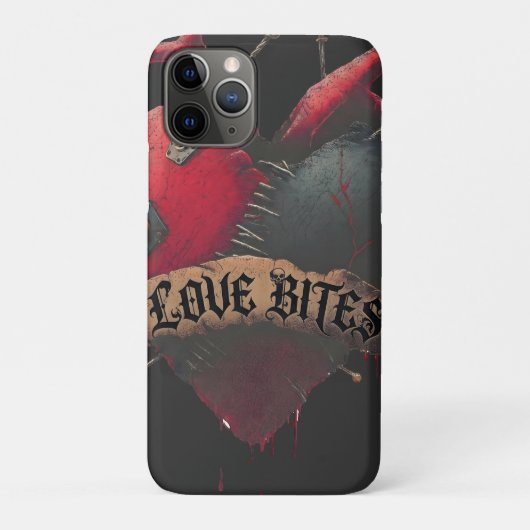 Gotische "Love Bites" Anatomische Hart Illustratie Case-Mate iPhone Case (Achterkant)