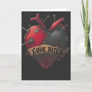 Gotische "Love Bites" Anatomische Hart Illustratie Kaart