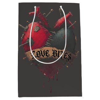 Gotische "Love Bites" Anatomische Hart Illustratie Medium Cadeauzakje