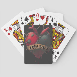 Gotische "Love Bites" Anatomische Hart Illustratie Pokerkaarten