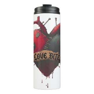 Gotische "Love Bites" Anatomische Hart Illustratie Thermosbeker