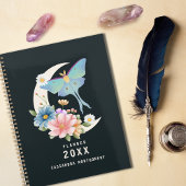 Gotische Luna Moth Floral Moon Gepersonaliseerde n Planner