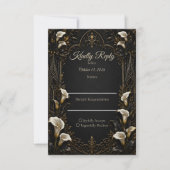 Gotische Luxe Bruiloft RSVP Kaartje (Voorkant)