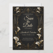 Gotische Luxe Bruiloft Save The Date (Voorkant)