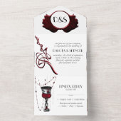 gotische luxe | Death Do Us Part beroemd gemaakt d All In One Uitnodiging (Binnen)