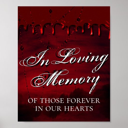 Gotische Luxe | Zwart en Donkerrood Ter liefdevoll Poster (Voorkant)