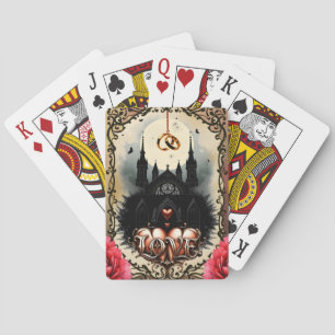 Gotische Maan –Eeuwige Liefde Onder de Middernacht Pokerkaarten