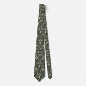 Gotische Madeliefjes Vintage Romantisch Bloemendes Stropdas (Voorkant)