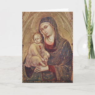 Gotische Madonna en kind Feestdagen Kaart