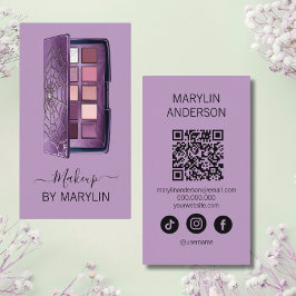 Gotische make-up oogschaduw palet QR code scanbaar Visitekaartje
