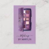 Gotische make-up oogschaduw palet QR code scanbaar Visitekaartje (Voorkant)