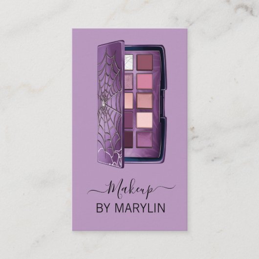 Gotische make-up oogschaduw palet QR code scanbaar Visitekaartje (Voorkant)