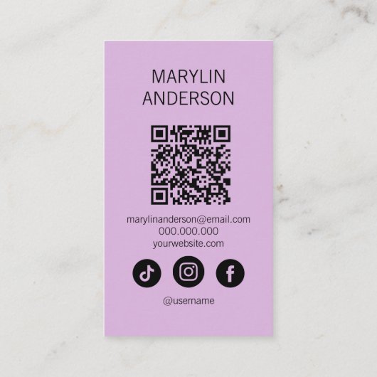 Gotische make-up poederborstel schoonheid visitekaartje (Achterkant)