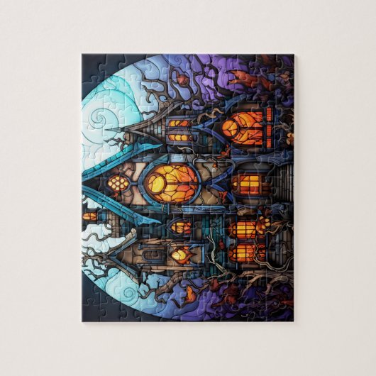 Gotische Mansion Halloween Legpuzzel (Verticaal)
