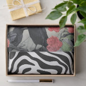 Gotische Meisje  Bloemen & Raven Decoupage Tissuepapier (Geschenk)