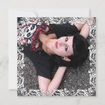 Gotische Meisje Foto, "Ik hou van je" Tribal Borde