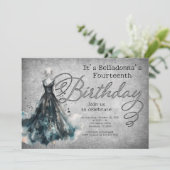 Gotische Meisje Verjaardag Kaart (Staand voorkant)