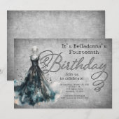 Gotische Meisje Verjaardag Kaart (Voorkant / Achterkant)