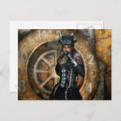 Gotische meisjes tijd om Steampunk te redden Briefkaart (Voorkant / Achterkant)