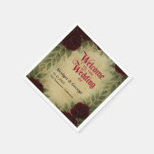 Gotische middeleeuwse antiek roos bruiloft servet (Hoek)