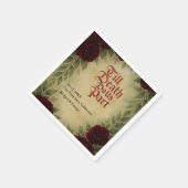 Gotische middeleeuwse antiek roos bruiloft servet (Hoek)