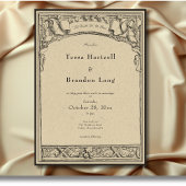  gotische middeleeuwse boog grens bruiloft kaart