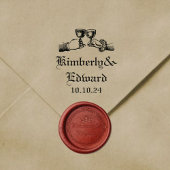 Gotische middeleeuwse fantasie bruiloft rubberstempel