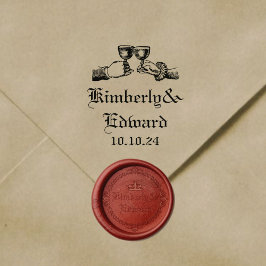 Gotische middeleeuwse fantasie bruiloft rubberstempel