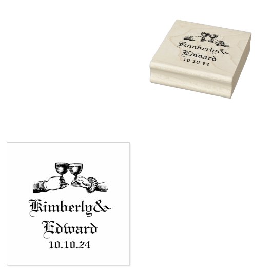Gotische middeleeuwse fantasie bruiloft rubberstempel (Gestempeld)