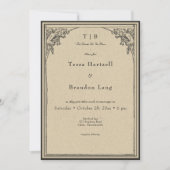  gotische middeleeuwse gargoyle grens bruiloft kaart (Voorkant)