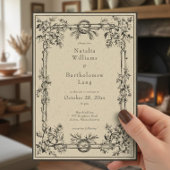  Gotische Middeleeuwse Ivy Border Bruin Huwelijk Kaart