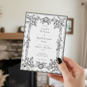  gotische middeleeuwse Ivy Border Wedding Kaart