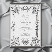  gotische middeleeuwse Ivy Border Wedding Kaart