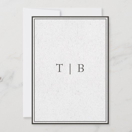  gotische middeleeuwse lijn grens bruiloft kaart (Achterkant)