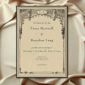  gotische middeleeuwse lijn grens bruiloft kaart