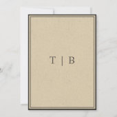  gotische middeleeuwse lijn grens bruiloft kaart (Achterkant)