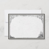  gotische middeleeuwse lijn grens bruiloft RSVP kaartje (Achterkant)