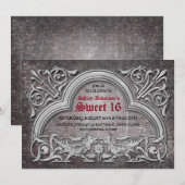 Gotische middeleeuwse Sweet 16 verjaardagsfeest ui Kaart (Voorkant / Achterkant)