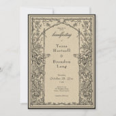 gotische middeleeuwse wijnstok grens handfasting kaart (Voorkant)