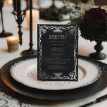 Gotische middeleeuwse zilveren klimop bruiloft men menu<br><div class="desc">Gotische middeleeuwse zilveren klimop bruiloft menu</div>