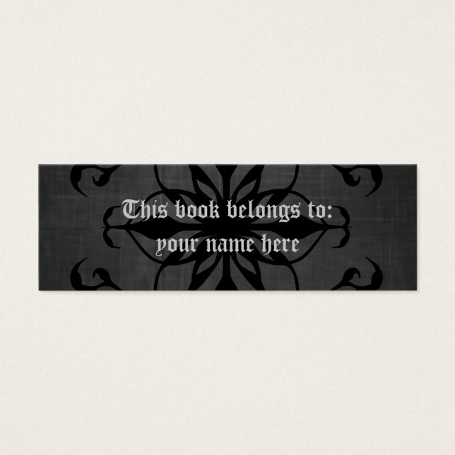 Gotische mini bookmarkers of magere visitekaartjes (Voorkant)