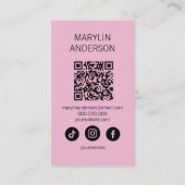 Gotische minimale compacte poeder make-up visitekaartje (Achterkant)