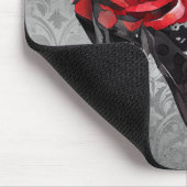 Gotische Mode rode rozen Stiletto Bootie op graat Muismat (Hoek)