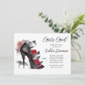 Gotische Mode Stilettos met Afstuderen van rode ro Kaart (Staand voorkant)