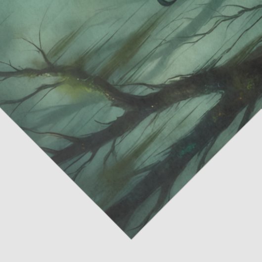 Gotische moerasheks met smaragdgroene gloed en vol tissuepapier (Detail)