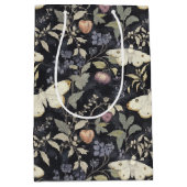  Gotische mot Bloemen Halloween Medium Cadeauzakje (Voorkant)