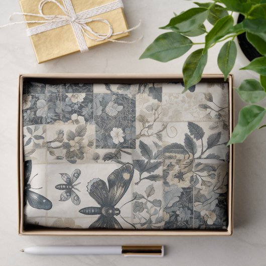  gotische mot collage decoupage tissuepapier (Geschenk)