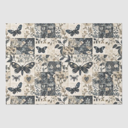  gotische mot collage decoupage tissuepapier (Voorkant)