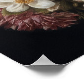 Gotische mot en bloemen Art Print Poster (Hoek)