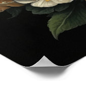 Gotische mot en bloemen Art Print Poster (Hoek)